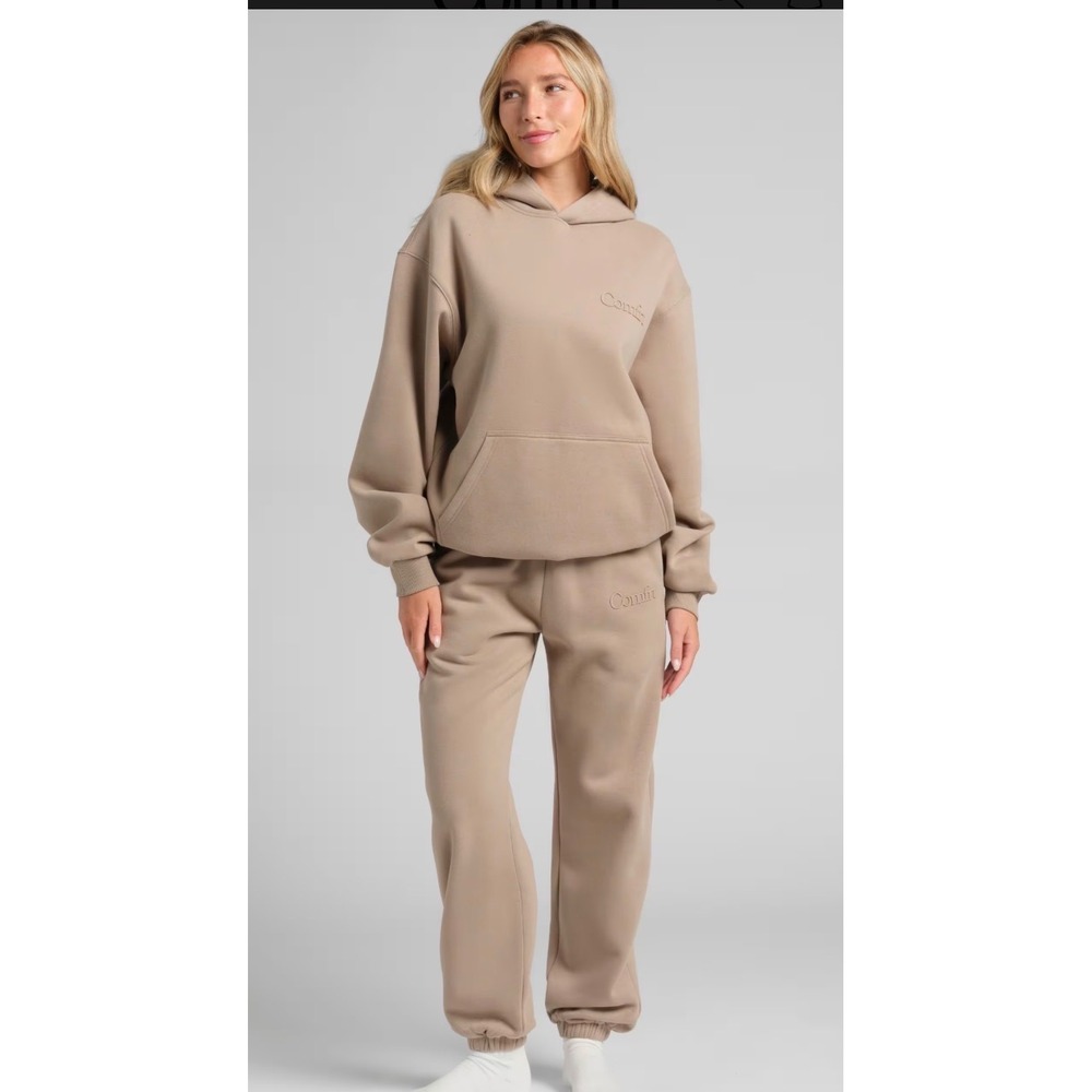 Comfrt Minimalist Hoodie Mega Sweatpants Set Dune Tan XL Mens Womens Loungewear